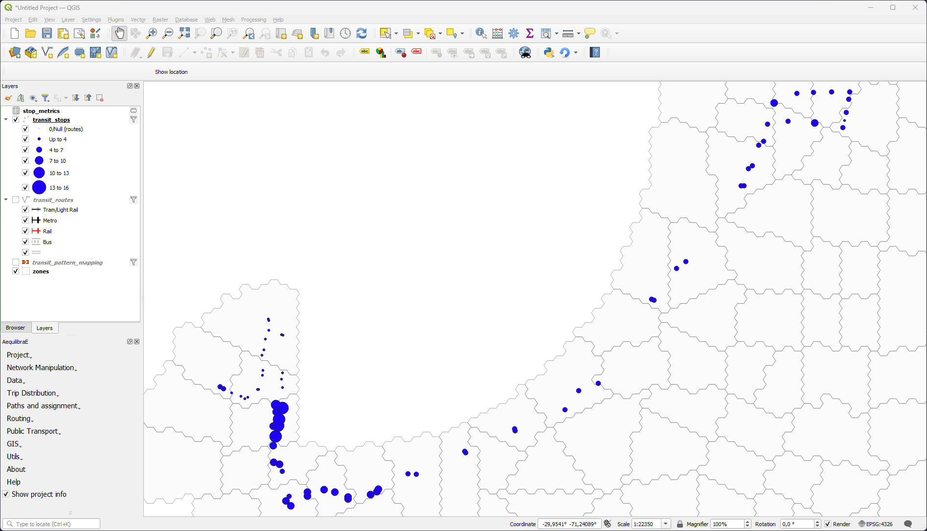 gtfs view by thickness