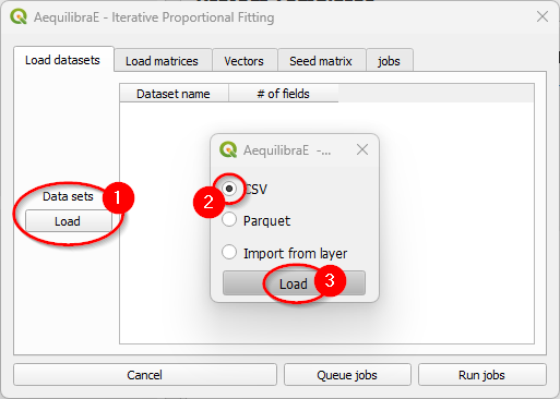 IPF - Load dataset from file