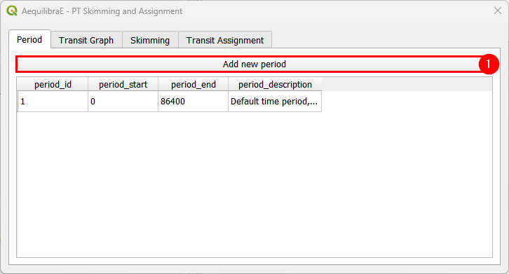 click on add new period