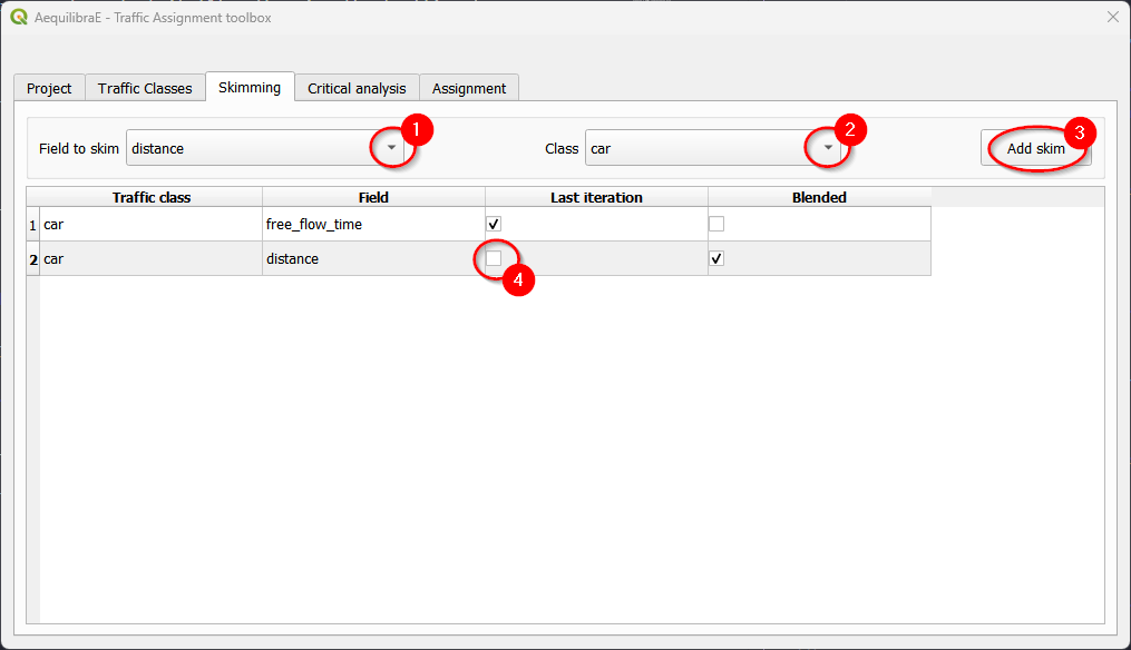 Traffic assignment skim selection part 2