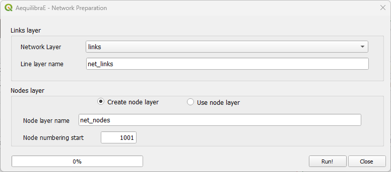Network preparation