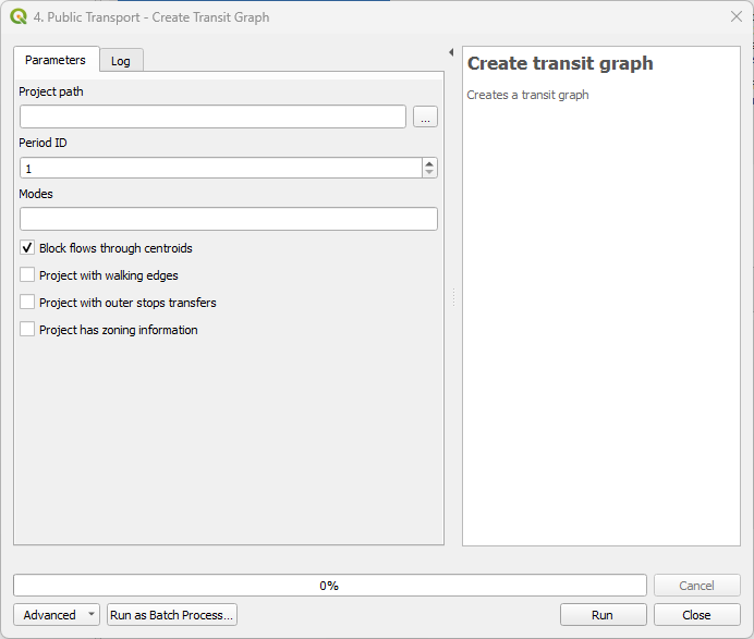 Processing provider create transit graph