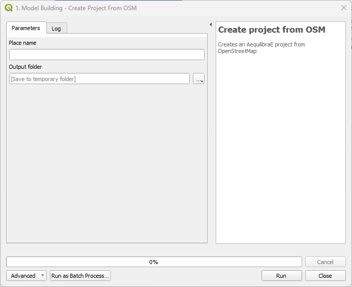 Processing provider create project from osm