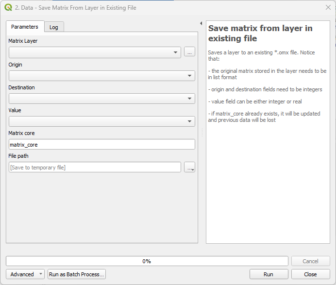 Processing provider save matrix in existing file