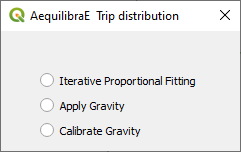 trip distribution menu