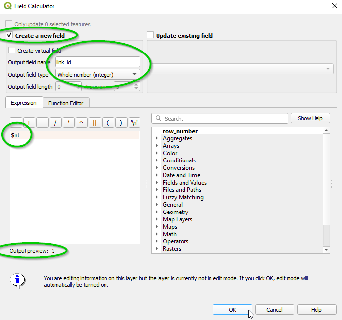 Creating Link IDs